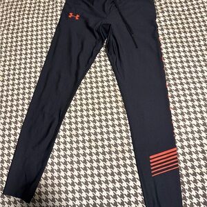 Under Armour Black Pants with Red Stripes